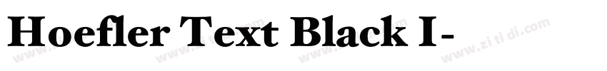 Hoefler Text Black I字体转换